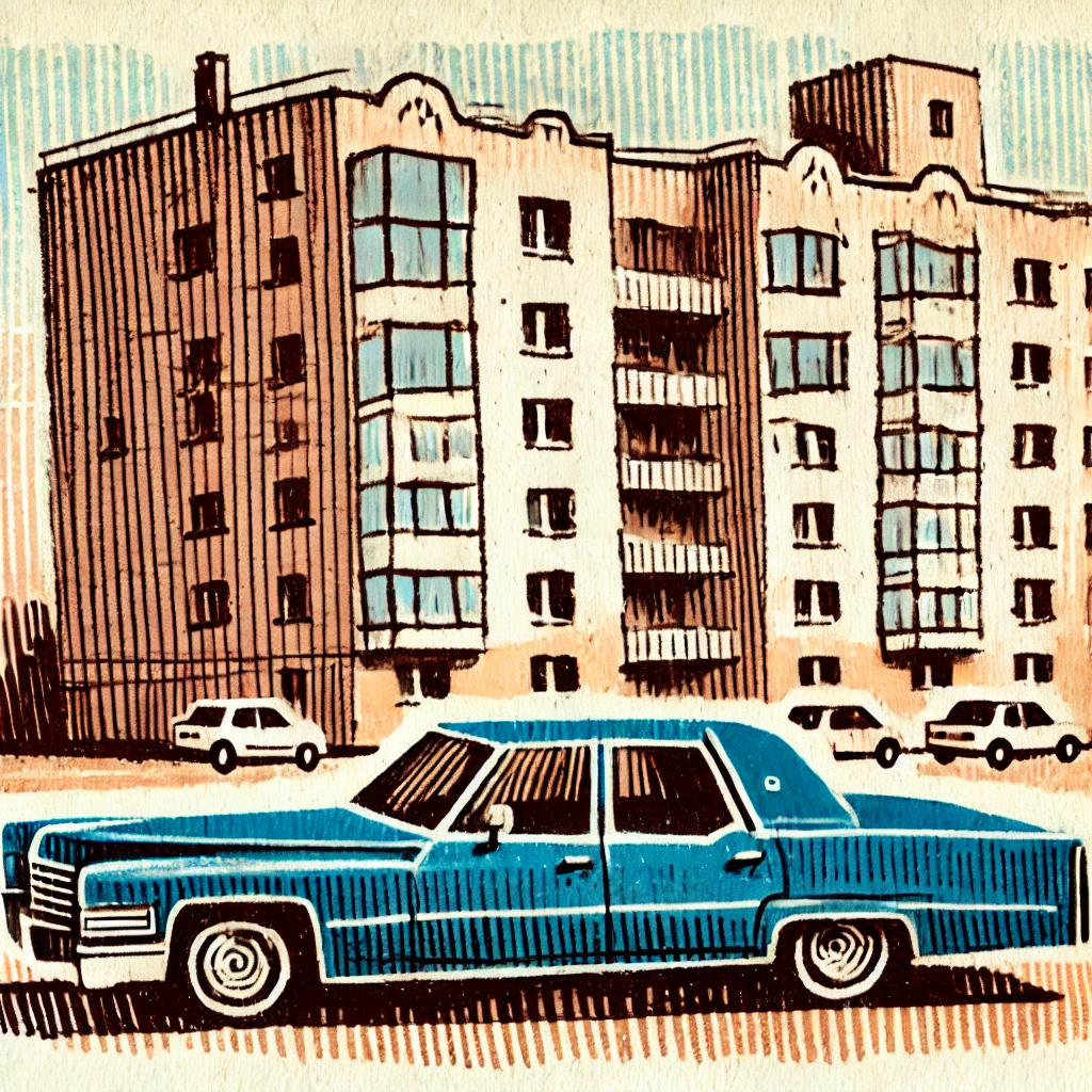 Cadillac bleue